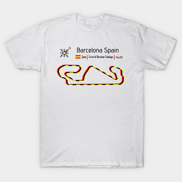 Circuit Barcelona - Spain T-Shirt by Aurealis